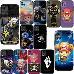 Funda negra MK-4 Trafalgar Law Chooper para VIVO Y33S Y16 Y53S Y17S Y22S Y70 Y01 para Y35 V25 V29 Y22 Y36 Y21 Y51 Y21S Y02s