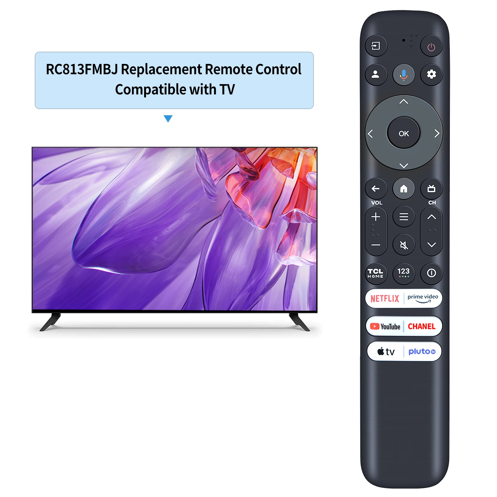 Nuevo Control remoto RC813 FMBG para TCL TV 43S450G 50S450G 55S450G sin voz - imagen 2