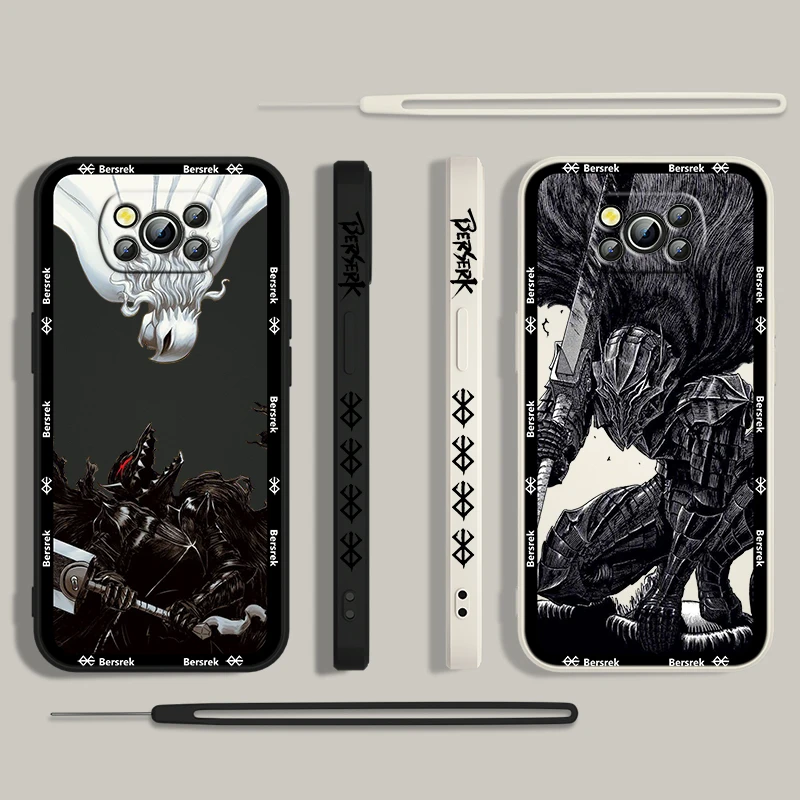 Funda de teléfono con cuerda líquida a la izquierda, carcasa Berserk Guts para Xiaomi Poco, X4, X3, F4, NFC, M6, M5, M4, M3, GT S Pro, 4G, 5G - imagen 3