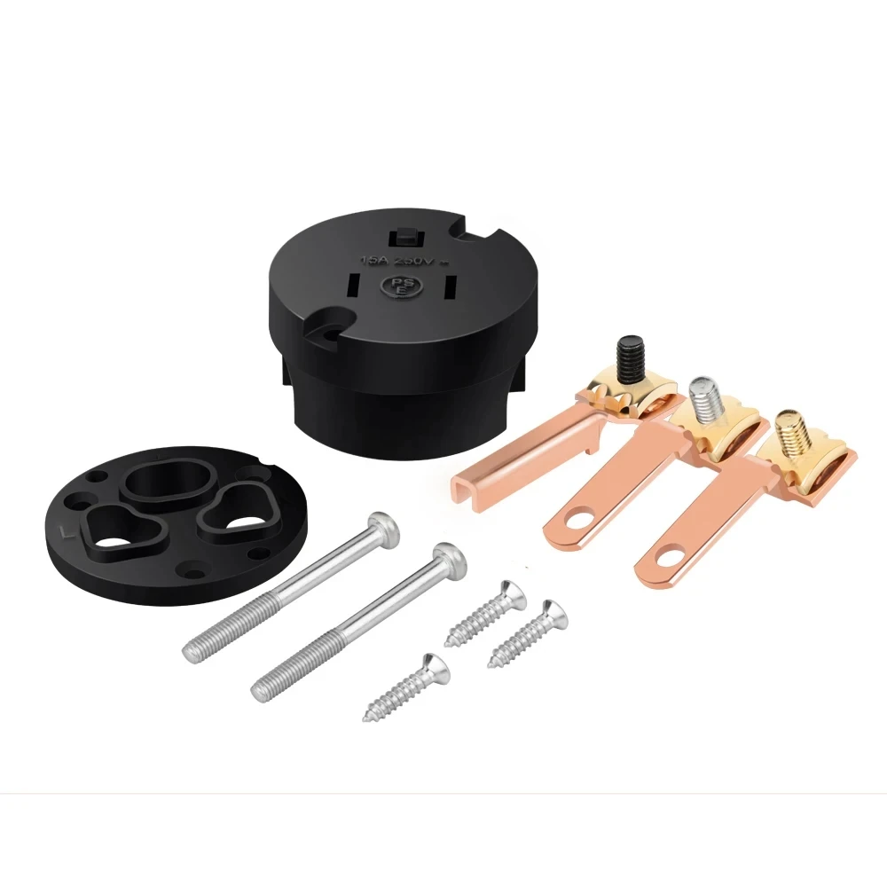 Monosaudio M104 cobre puro enchufe de alimentación de CA de EE. UU. enchufes de red de EE. UU. Conector de clavija de alimentación de CA para cable de alimentación de Audio - imagen 4