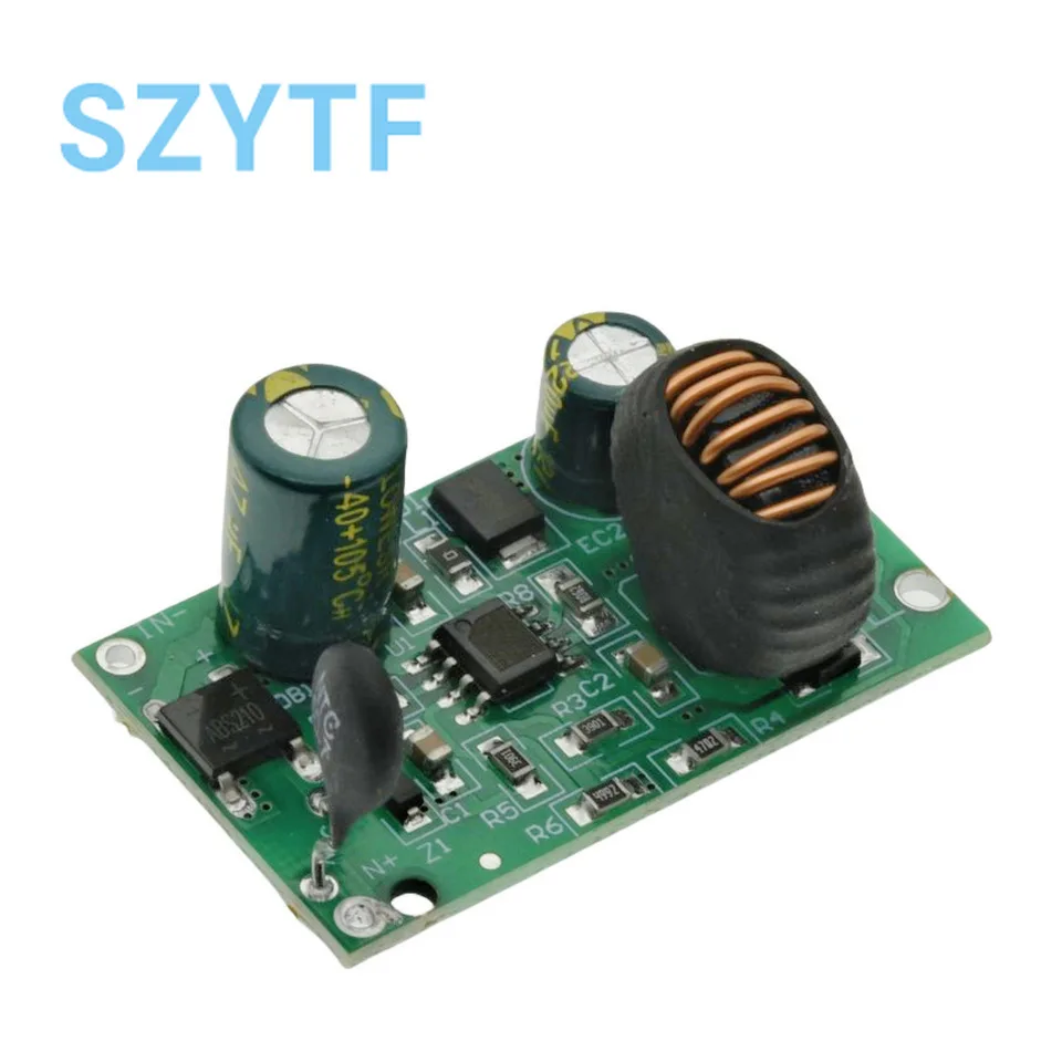 Módulo convertidor reductor de CC de 12 V-91 V a 12 V/5 V: fuente de alimentación reductor de salida dual de 2 A para baterías de automóviles y cargadores de vehículos eléctricos