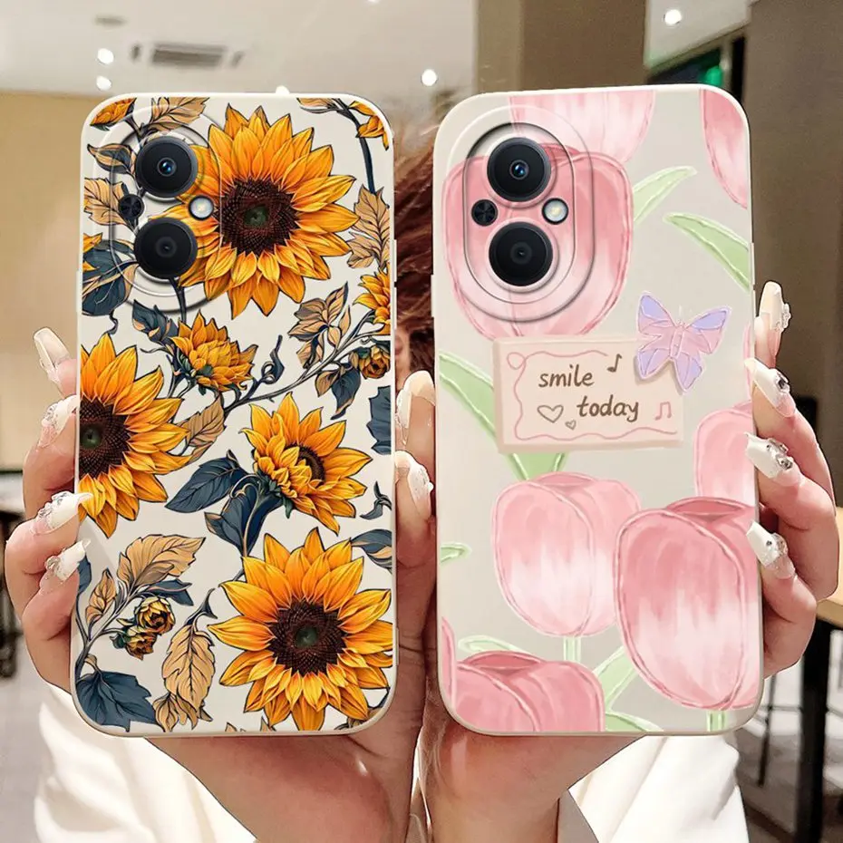 Para Oppo Reno7 Z 5G Reno8 Z funda protectora de teléfono para Oppo Reno 8Z 7Z 5G encantadora impresión fundas de gelatina de silicona suave - imagen 3