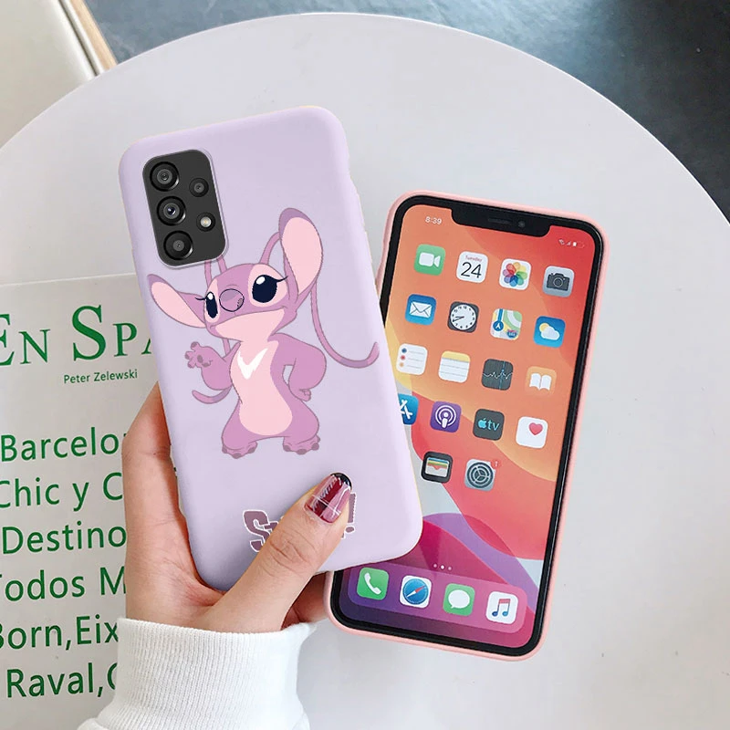 Funda protectora de silicona para Samsung Galaxy A52 A52S, carcasa suave con dibujos animados de Lilo Stitch, Funda de teléfono para Samsung A 52 Coque - imagen 4