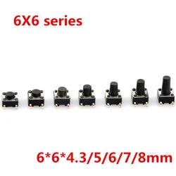 Microinterruptor SMD 6x6x4 para electrónica