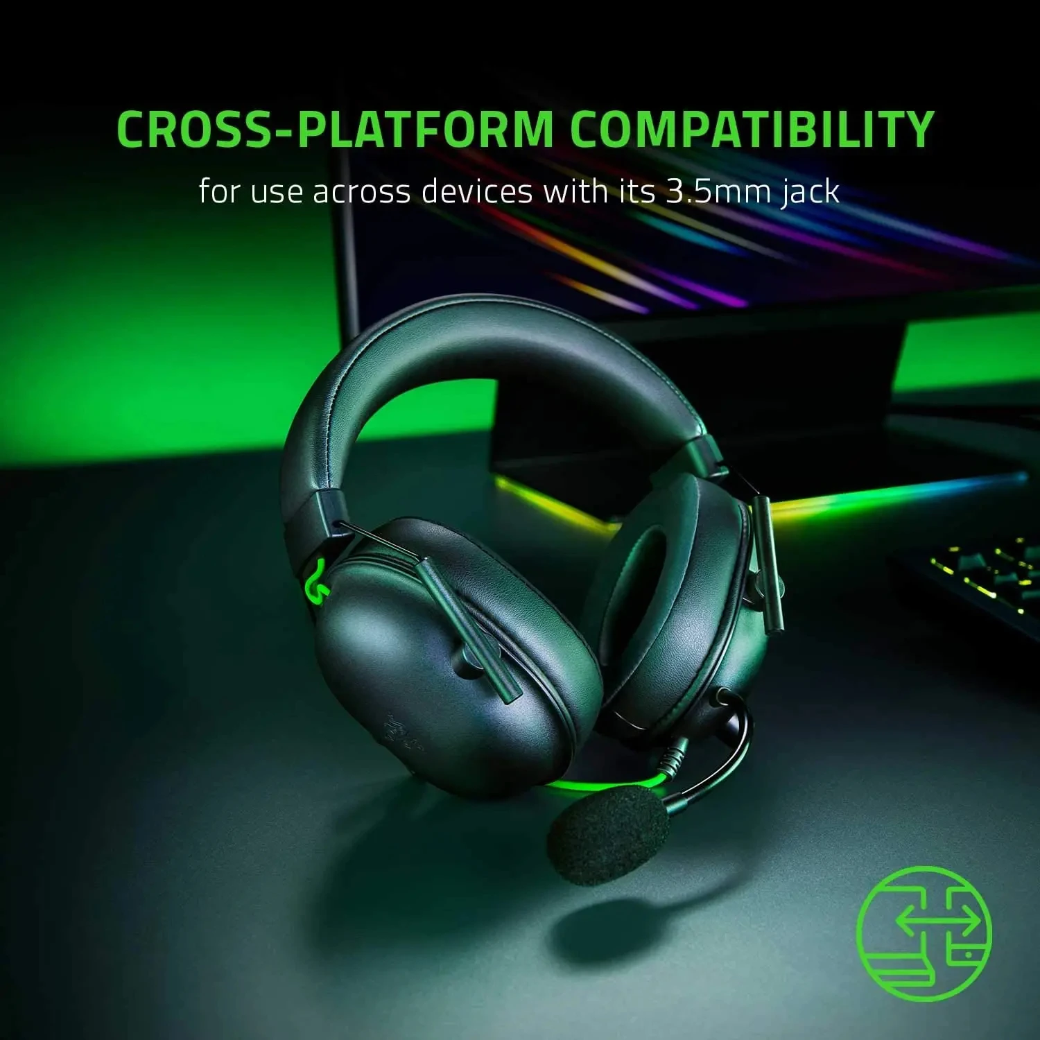 Razer-auriculares con cable BlackShark V2 X para videojuegos, cascos con sonido envolvente 7,1, Jogo para PS4,PS5, Nintendo Switch, Xbox - imagen 3