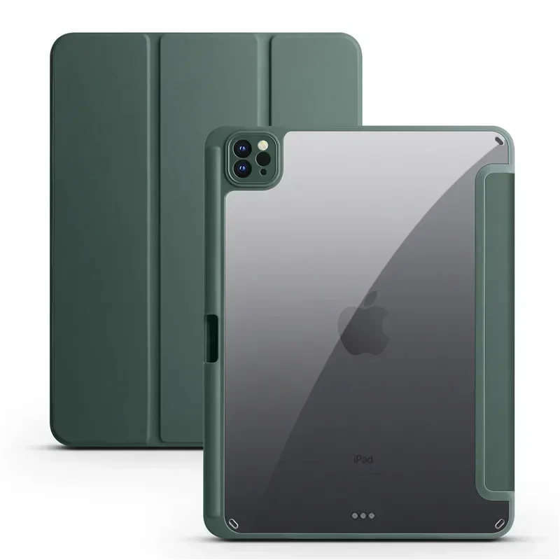 Funda inteligente para iPad Air de 13 pulgadas, 2020, M3, funda para tableta, soporte trasero acrílico para iPad Air de 13 pulgadas, 2024, M2, con portalápices - imagen 4
