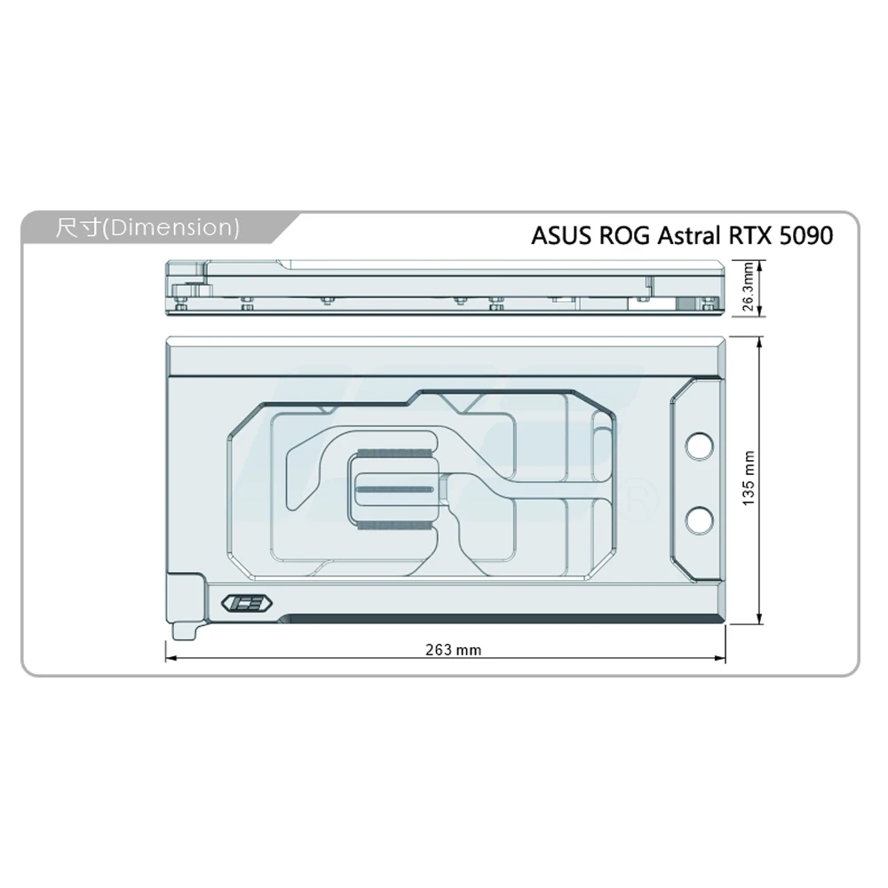 IceManCooler GPU bloque de agua para ASUS ROG Astral Geforce RTX 5090,5090D enfriador de tarjetas con placa trasera, almohadilla térmica - imagen 4
