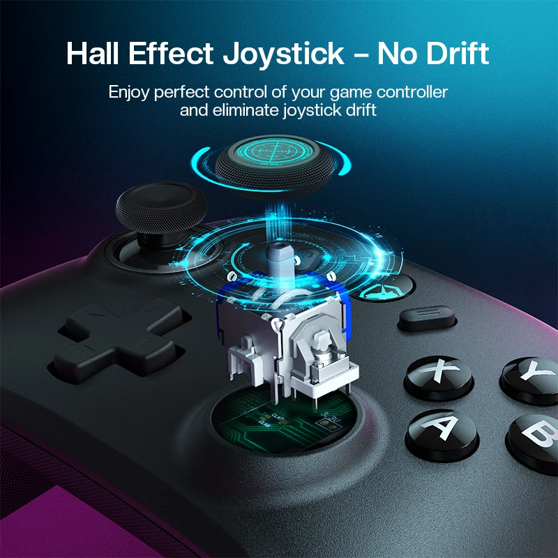 NYXI Wireless Pro Switch Controlador de PC Joystick de vibración Batería de 800 mAh Negro - imagen 2