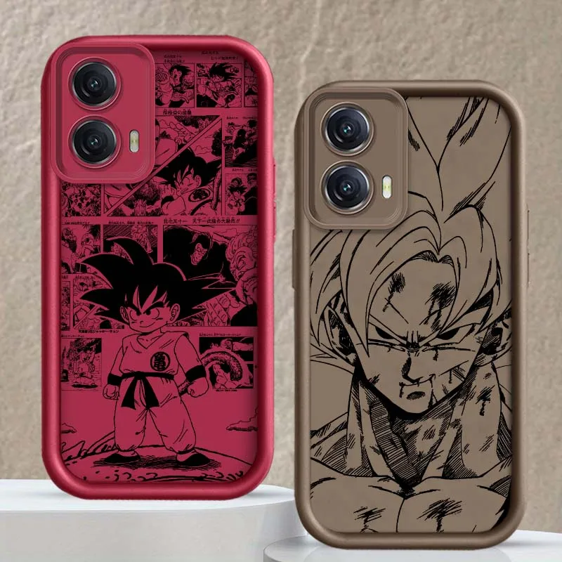D-Dragon Ball Comics Cool Goku para Motorola MOTO Edge G85 G54 G35 G34 G32 E22 E14 G04 50 5G cubierta de la caja del teléfono de la escalera del ojo - imagen 2