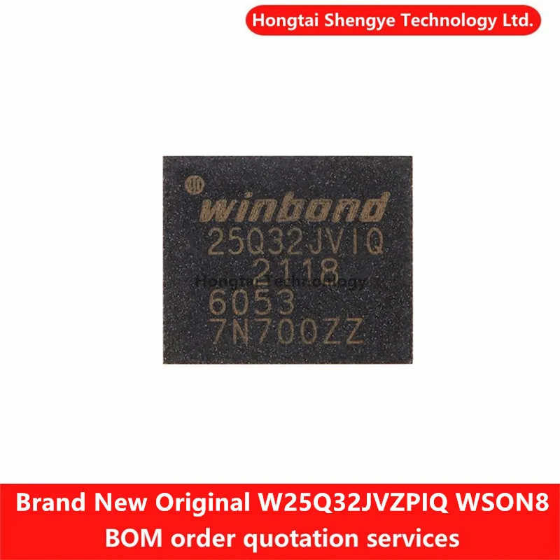 Nuevo Original SMT W25Q32JVZPIQ WSON-8 3V 32M-bit Chip de memoria Flash serie