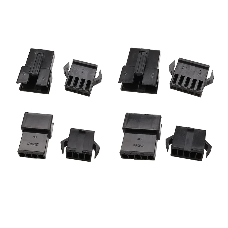 JST SM-conector de cable adaptador de Terminal de crimpado, conector macho y hembra de 5 pines, Pitch 2P 3P 4P, color negro, 200 unids/lote por caja - imagen 4