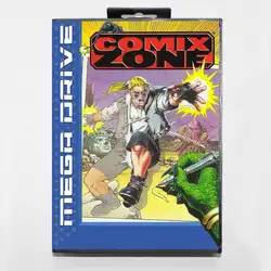 Zona Comix con caja EUR/USA/JAP/BR/RU para sistema Megadrive Genesis de cartucho de juego Sega MD de 16 bits
