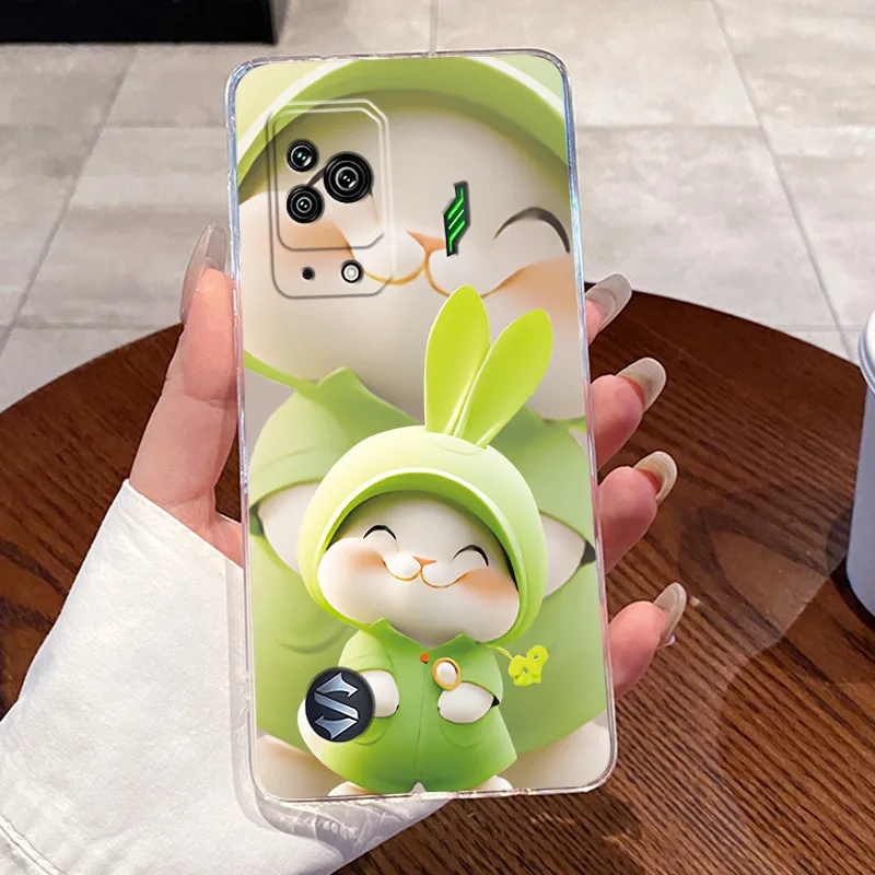 Para Black Shark 5 Pro dragón de lujo lindo Cool niños niñas suave silicona TPU funda trasera de teléfono para BlackShark 5 transparente - imagen 3