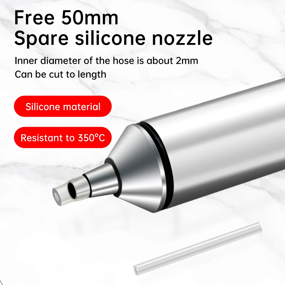 Ventosa de soldadura sin obstrucciones, bomba para desoldar para quitar soldadura con boquilla de succión de silicona resistente al calor reemplazable - imagen 4