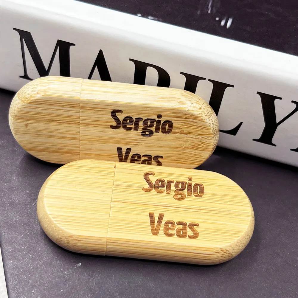 50 unids/lote unidad Flash USB 2,0 de alta velocidad Pendrive de madera 4GB 8GB 16GB 32GB 64GB 128GB memoria Stick regalo de boda (LOGO gratis) - imagen 4