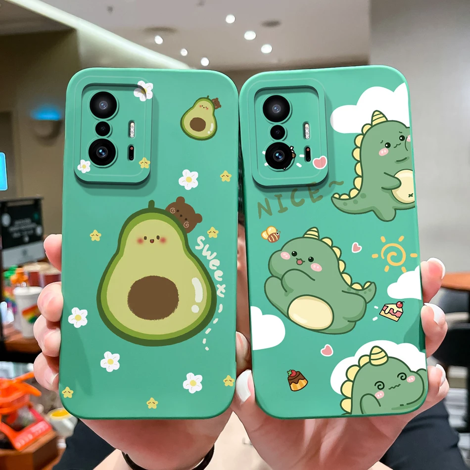 For Xiaomi 11T Pro Case Cute Cartoon Soft Smooth Liquid Silicone Full Protection Back Cover Anti Drop High Quality Phone Bumper - imagen 2