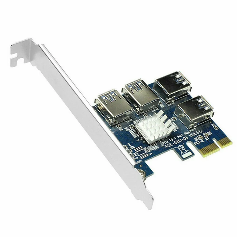 Tarjeta elevadora PCIE PCI-E PCI Express 1X a 16X 1 a 4 adaptador de concentrador multiplicador de ranura USB 3,0 - imagen 4
