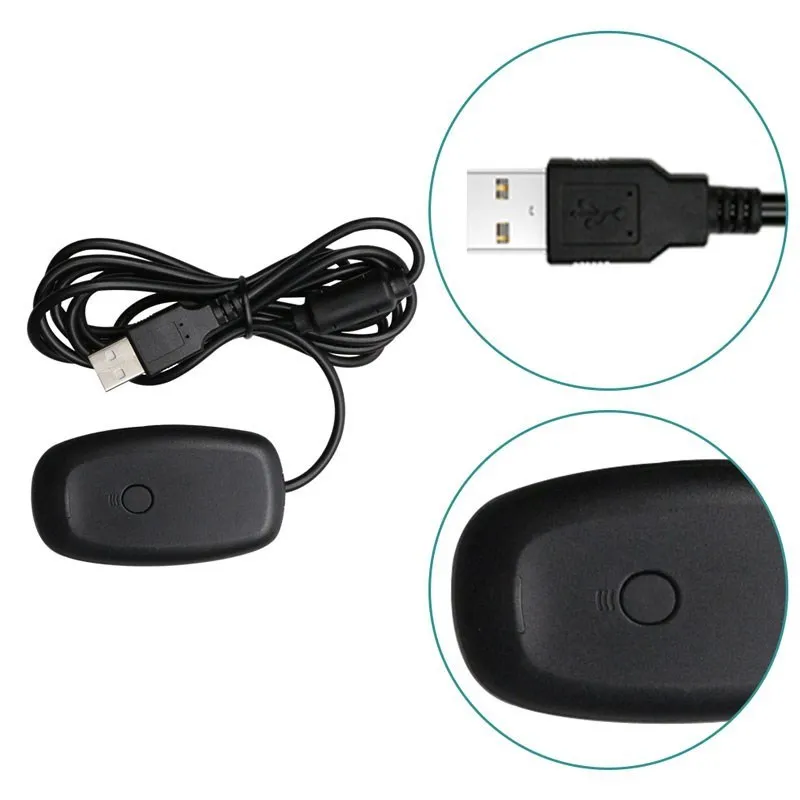 Adaptador receptor USB para Xbox 360, transmisor de mando inalámbrico, compatible con PC Win7/8/10, accesorios para controlador Microsoft Xbox360 - imagen 5