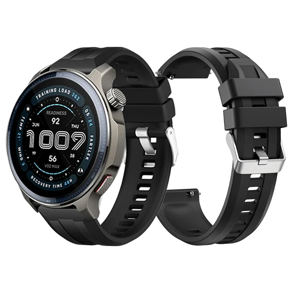 Correa de muñeca de silicona de 22mm para AMAZFIT BALANCE2, correa deportiva suave para AMAZFIT BIP6 5 GTR 4 3pro 2 47mm, pulsera para reloj inteligente Cheetah