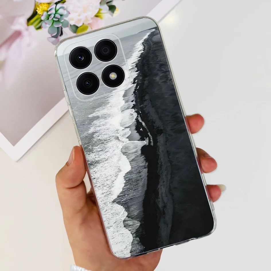 Funda de lujo con flores de mármol para Honor X8a, carcasa de silicona suave y delgada para teléfono Honor X8a, 4G, CRT-LX1, CRT-LX2 - imagen 5