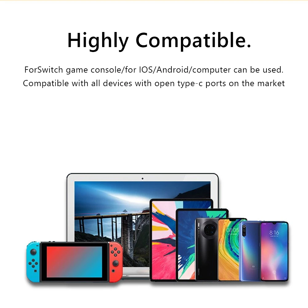 Hub de extensión tipo C, conector de 3,55mm PD100W USB3.0/USB2.0/USB3.1, extensor USB Compatible con HDMI, accesorio divisor para ordenador y portátil