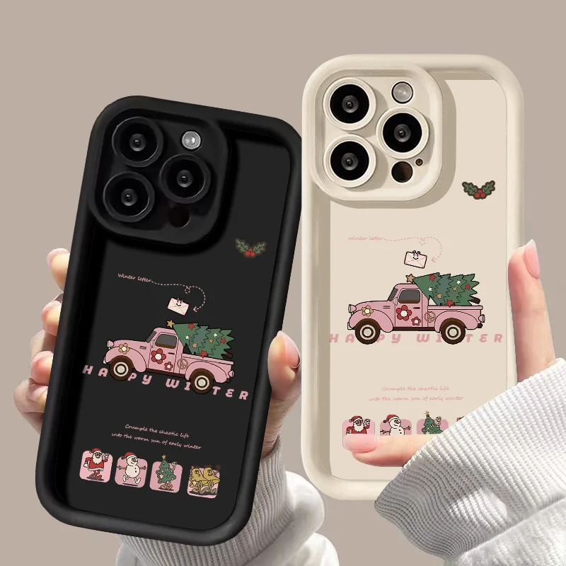 Funda de teléfono pintada de Papá Noel de TPU suave para iPhone 17 16 Pro Max 11 13 15 14 12 Air 16E 17promax 16promax Funda a prueba de golpes - imagen 2