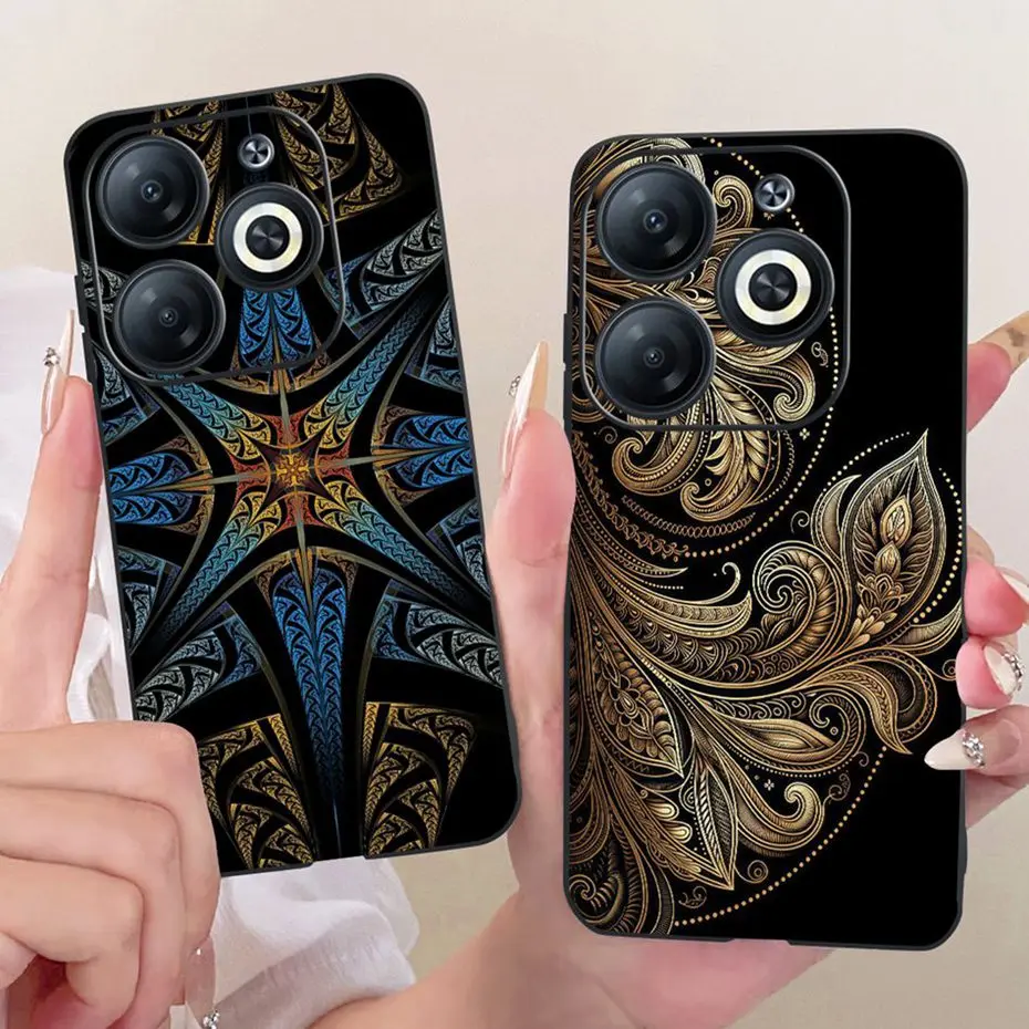 Funda de teléfono con estampado bonito 2025 para Infinix Smart 8, fundas blandas de silicona negra para Infinix Smart8 8 Pro X6525 X6525B, fundas para parachoques - imagen 5