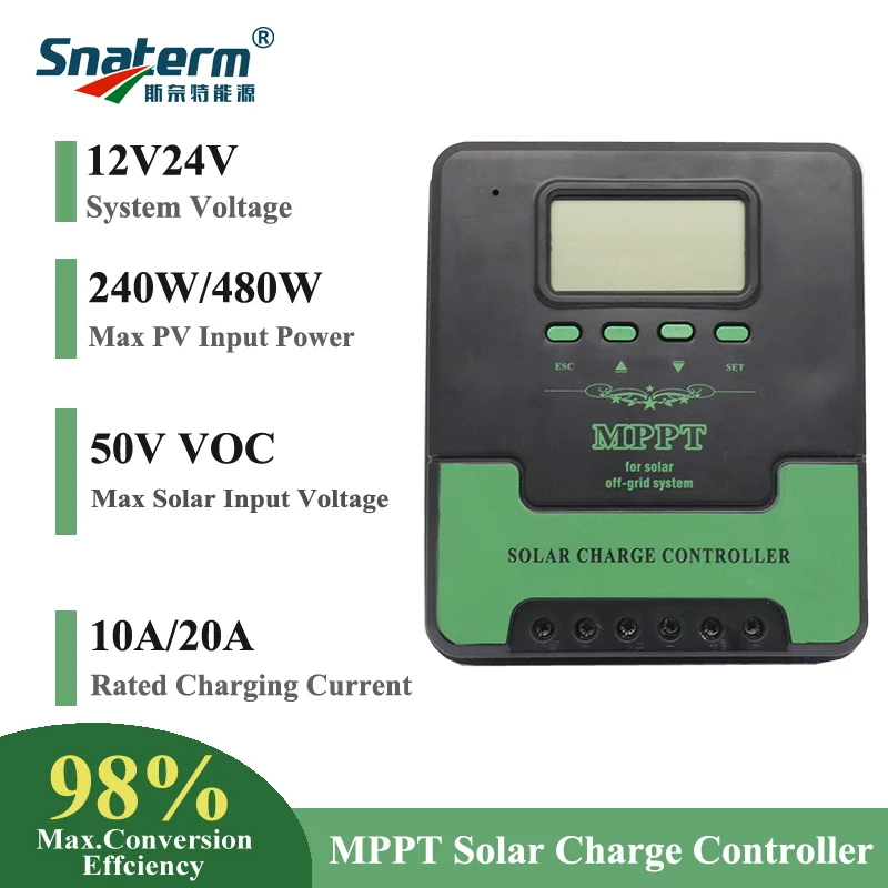 Controlador de carga Solar MPPT, regulador automático de Panel de batería de litio de plomo y ácido, 100% MPPT, 20a, 30A, 40A, 50A, 60a, 12V, 24V - imagen 2