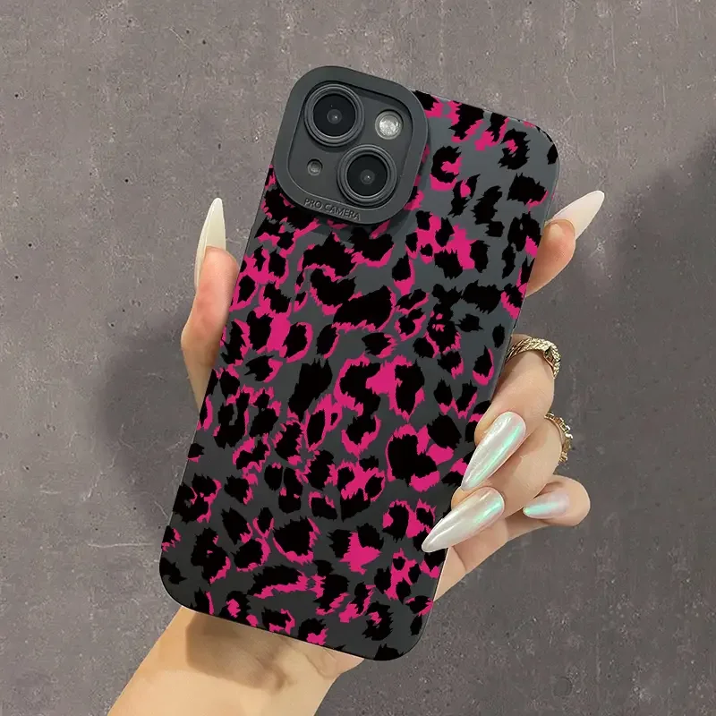 Funda con estampado de leopardo Vintage para Samsung S25 S22 S24 Ultra A16 A54 A53 A52 A34 A33 A35 S21 FE S23 Plus A14 A13 A15 A55 cubierta mate - imagen 2