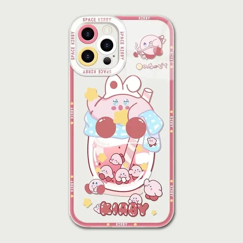 Preciosa funda de silicona suave k-kirbys para iPhone 16 Pro Max 15 14 Plus 13 12 11 Pro XR XS X 8 7 SE 2020 funda protectora a prueba de golpes - imagen 4