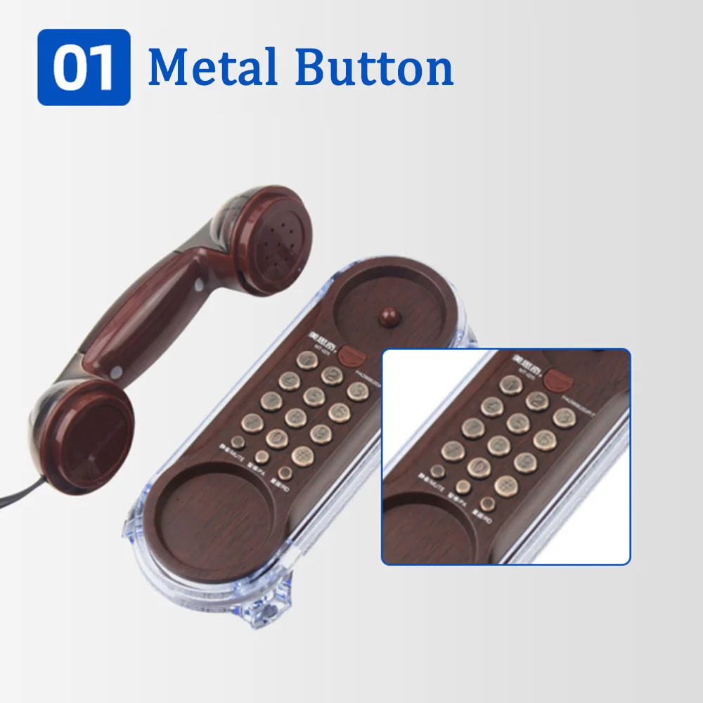 Teléfonos vintage para hotel de oficina en casa, teléfono con cable retro, teléfono fijo europeo antiguo, teléfono de decoración de moda antigua - imagen 3