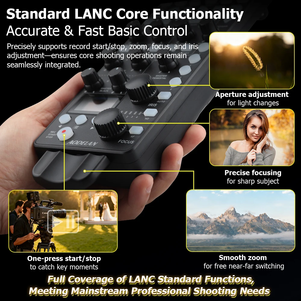 Control remoto de videocámara inalámbrica ZC-5 para cámara de vídeo Canon G70 G60 G50 XF705 XF605 XF405 C80 C700 XA75 XA70; Reemplace el Canon RC-V100 - imagen 3