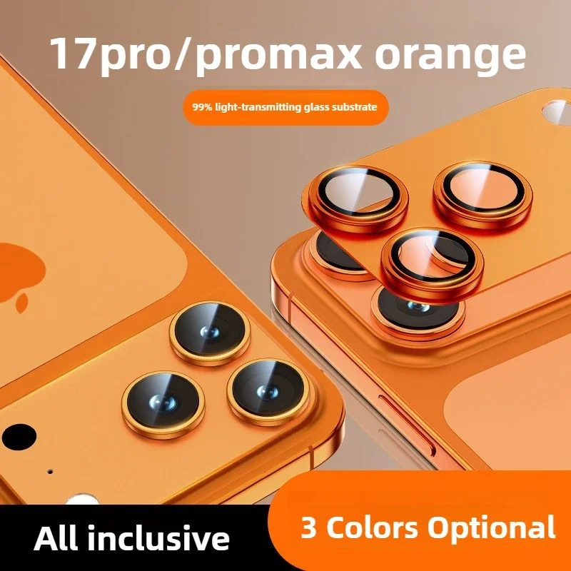 Protector de cámara de Metal para IPhone 17 Pro Series, cubierta de anillo de lente negra de aleación antiarañazos para IPhone 17 Pro Max /17 Pro - imagen 5