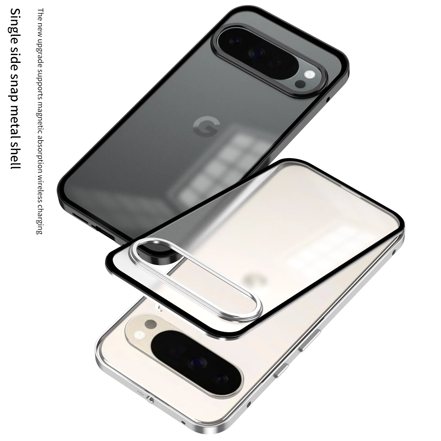 Funda de Metal de lujo para Google Pixel 10 Pro XL, cubierta trasera 2 en 1 acrílica mate para Pixel 10 Pro XL, Funda de parachoques a prueba de golpes - imagen 3