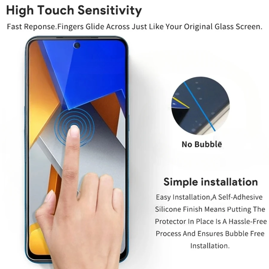 Vidrio protector 4 en 1 para cámara Xiaomi Poco M4 Pro 4G, Poco M3 F3 F4 X4 X5 X6 X7 Pro 5G - imagen 5