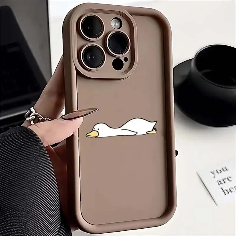 Funda de teléfono con diseño de pato divertido para Motorola Moto Edge 40 Neo 50 Pro 50 Fusion 5G G84 G14 G32 G35 G52 G30 G60S G53 G22 E13 E14 - imagen 5