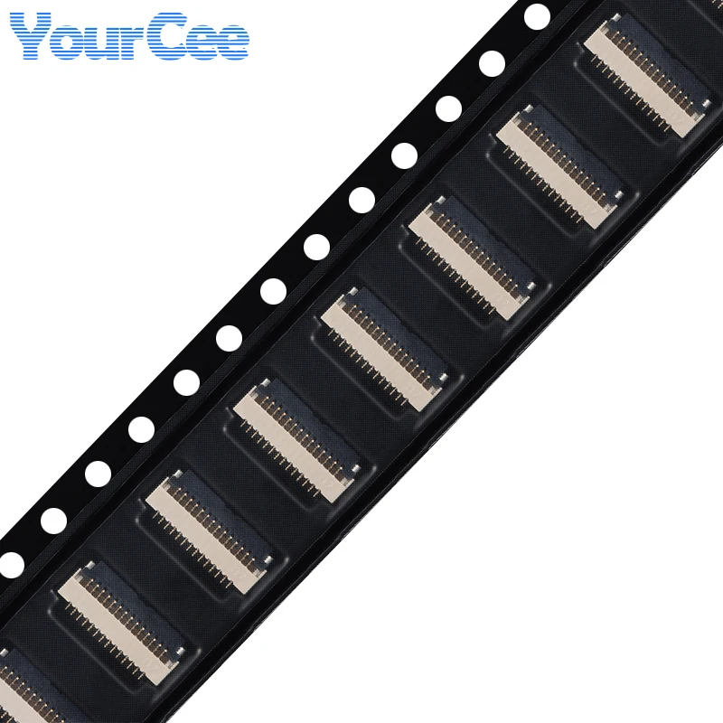 10 Uds conector frontal FFC/FPC Clamshell 0,5 MM paso dorado 1.0H 4-40P Cable plano doble conexión enchufe cinta Flexible - imagen 4