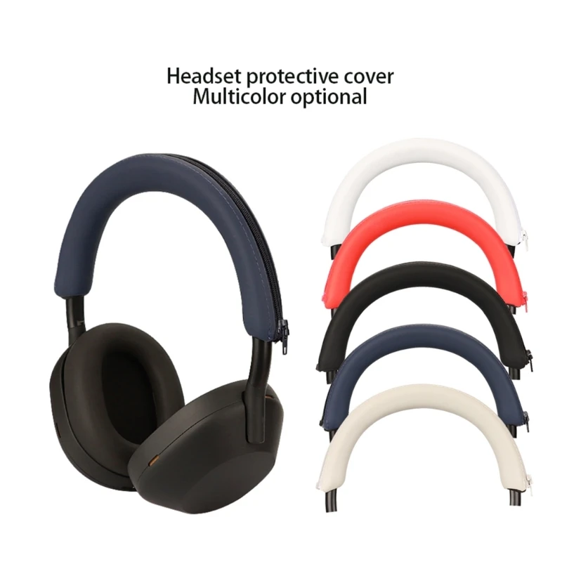 Funda Universal de silicona para auriculares, protector de diadema con cremallera para auriculares Sony WH-1000XM5