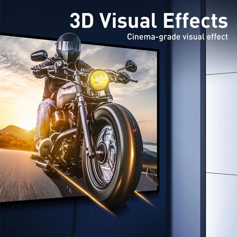 Cable Baseus 8K compatible con HDMI para Xiaomi Mi Box 8K/60Hz 4K/120HZ 48Gbps Cable Digital para PS5 PS4 portátil TV Monitor proyectores - imagen 5