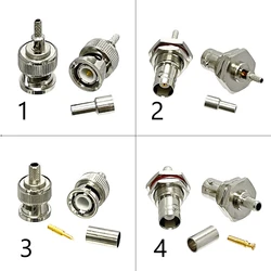 Conector BNC macho/hembra para cable coaxial RG316, RG174 y RG58