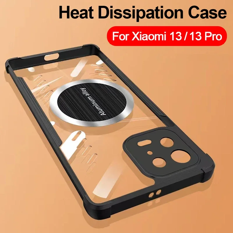 Para Xiaomi 13 14 Pro funda transparente de disipación de calor para Xiaomi Mi 13 12 11 Pro 12X POCO F3 F4 GT Redmi K40 K50 K60 Pro - imagen 3
