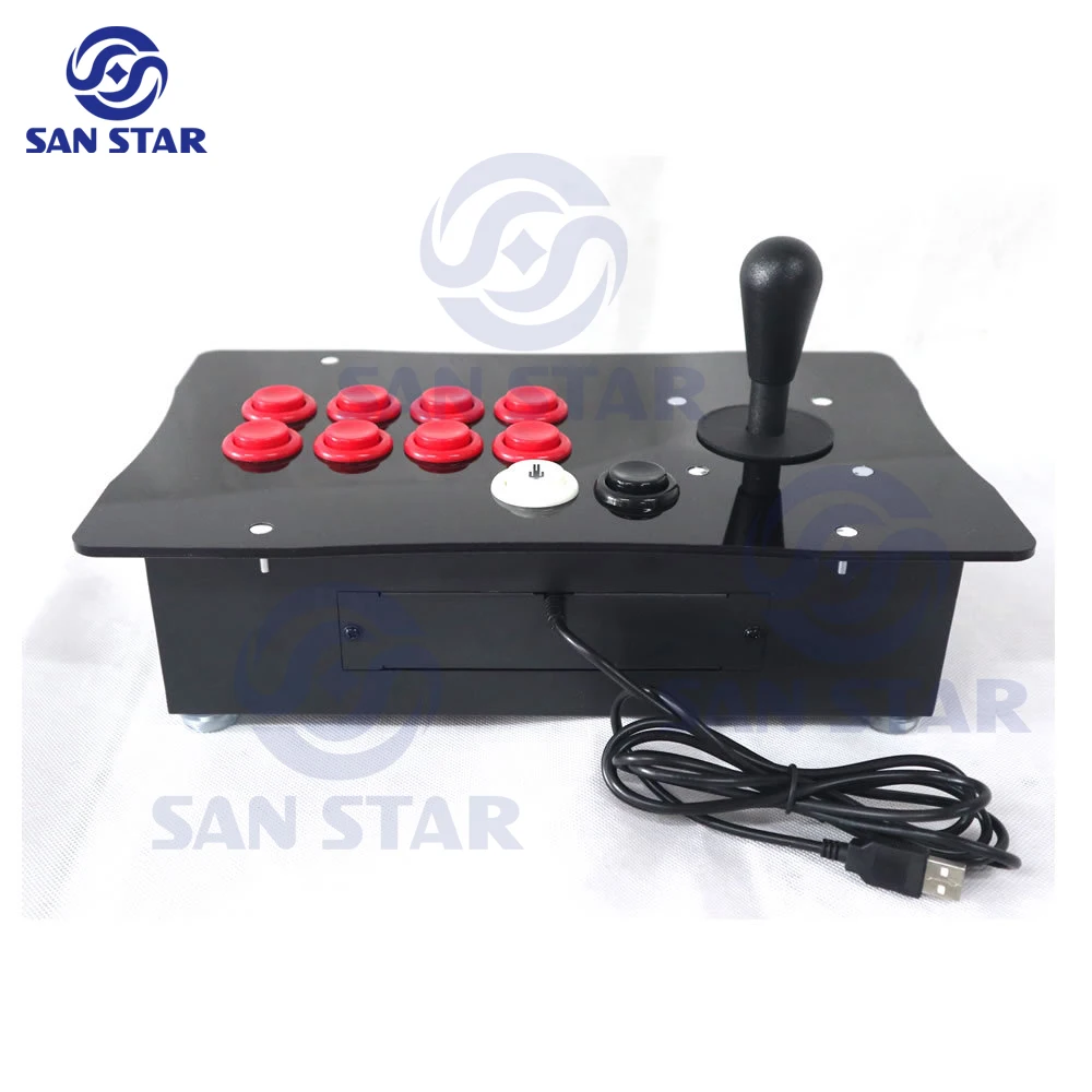 Controlador RAC-J500H fighbox, Joystick Happ, Consolas Hitbox, juego Arcade, palo de lucha, botón cóncavo, Panel de caja de Metal, PC, USB - imagen 2
