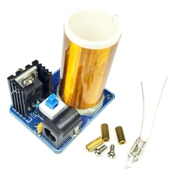 Kit bobina Tesla mini DIY para experimentos eléctricos y luces LED