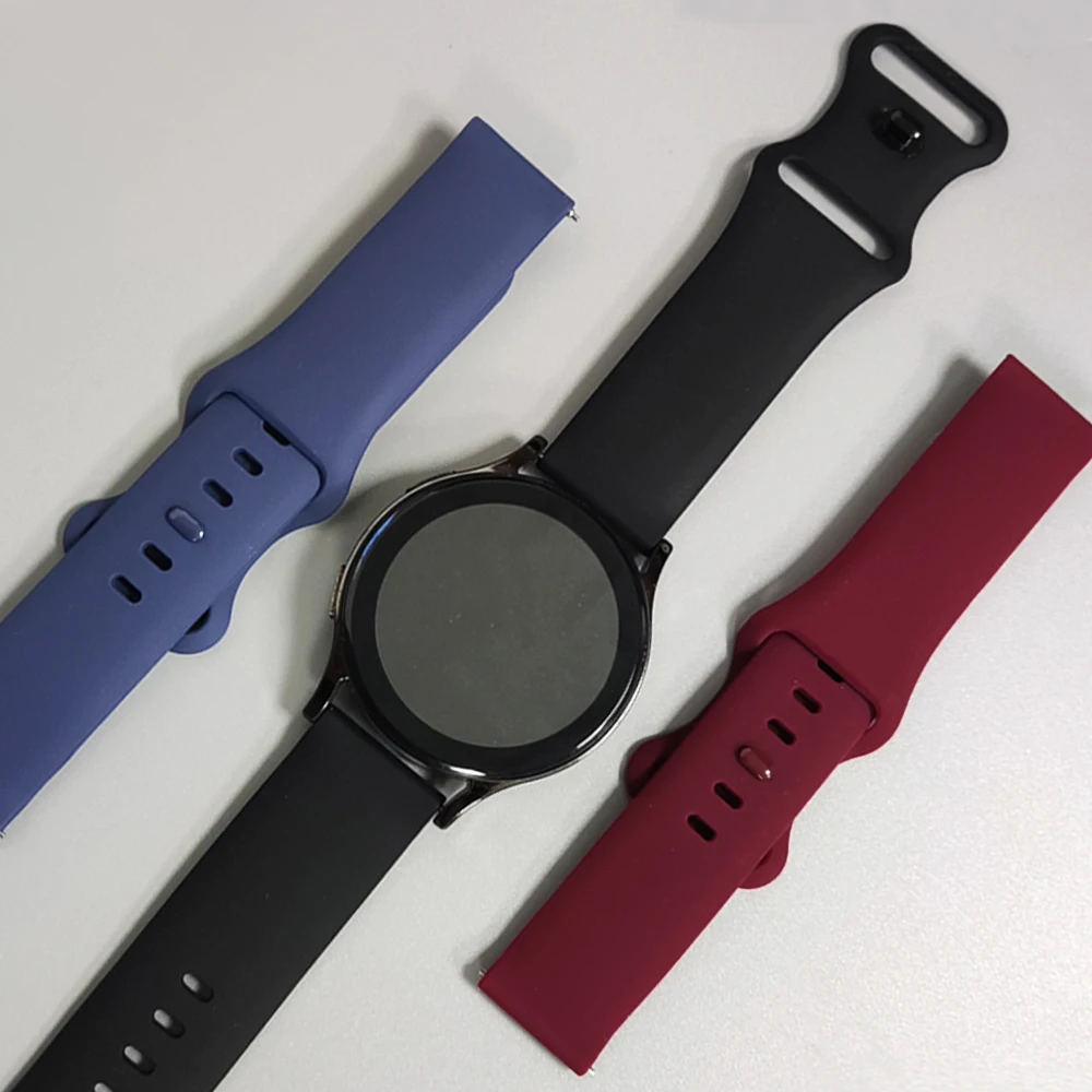 Silicone Sports Strap For AMAZFIT BIP6 5 GTS 4/2 mini GTR/GTS4 3 2e BALANCE 2 Replace Bracelet 20mm 22mm For Samsung Galaxy Band - imagen 2