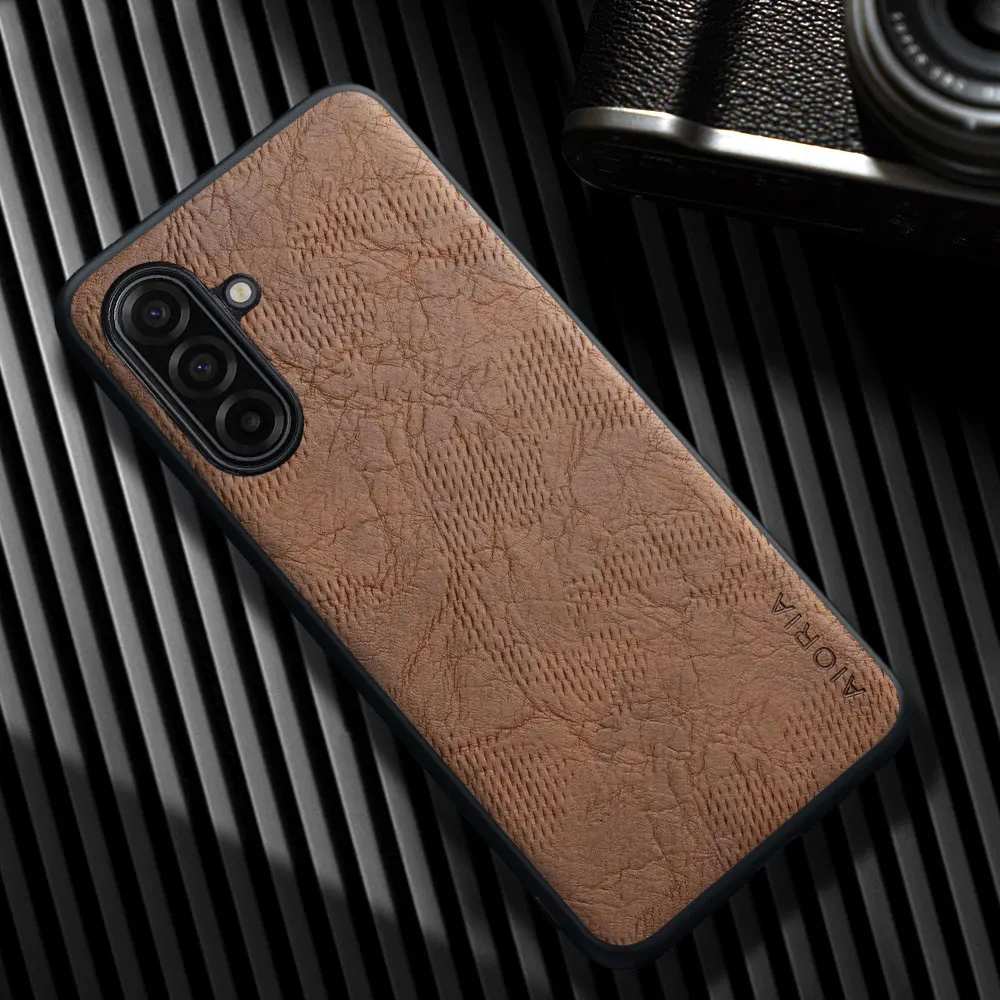 Funda de cuero para teléfono móvil Samsung Galaxy A17 A07 A13 A8 Plus 4G 5G Wind Cortex Pattern - imagen 3