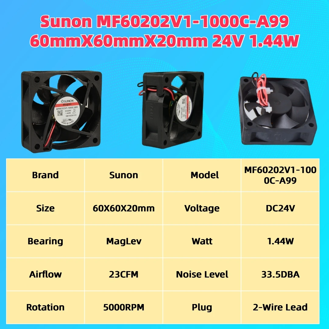 Ventilador Axial para impresora 3D, 40mm, 50mm, 60mm, 5015S DC, 12V, 24V, 4010, 6020 - imagen 2