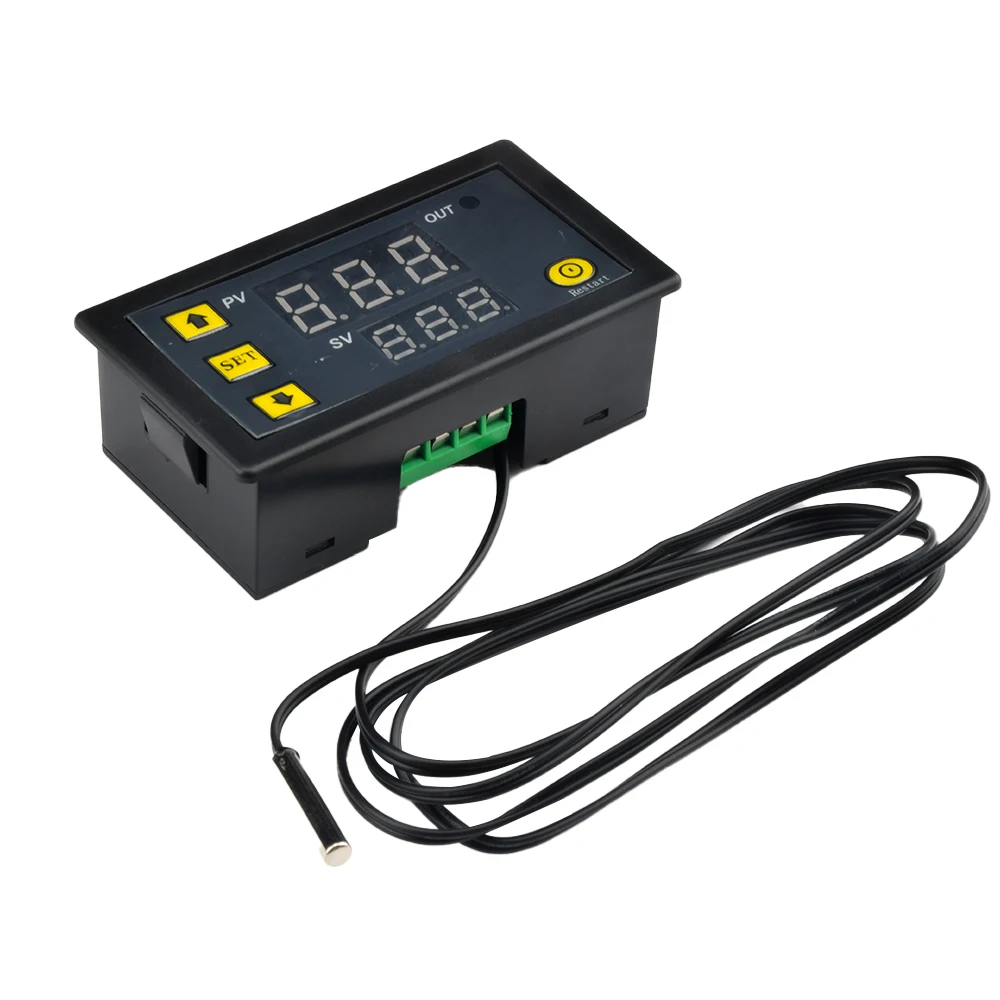 W3230 DC 12V 24V AC110-220V línea de sonda Control de temperatura Digital LED termostato regulador calor/refrigeración Control termorregulador - imagen 4
