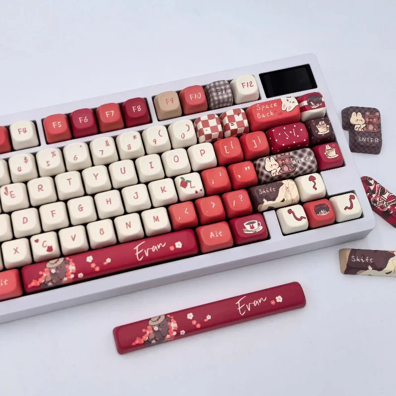 Teclas de luz y noche personalizadas PBT Evan, bonitas teclas con perfil de bola FOA, teclas originales de punto de anime de dibujos animados para juegos - imagen 2