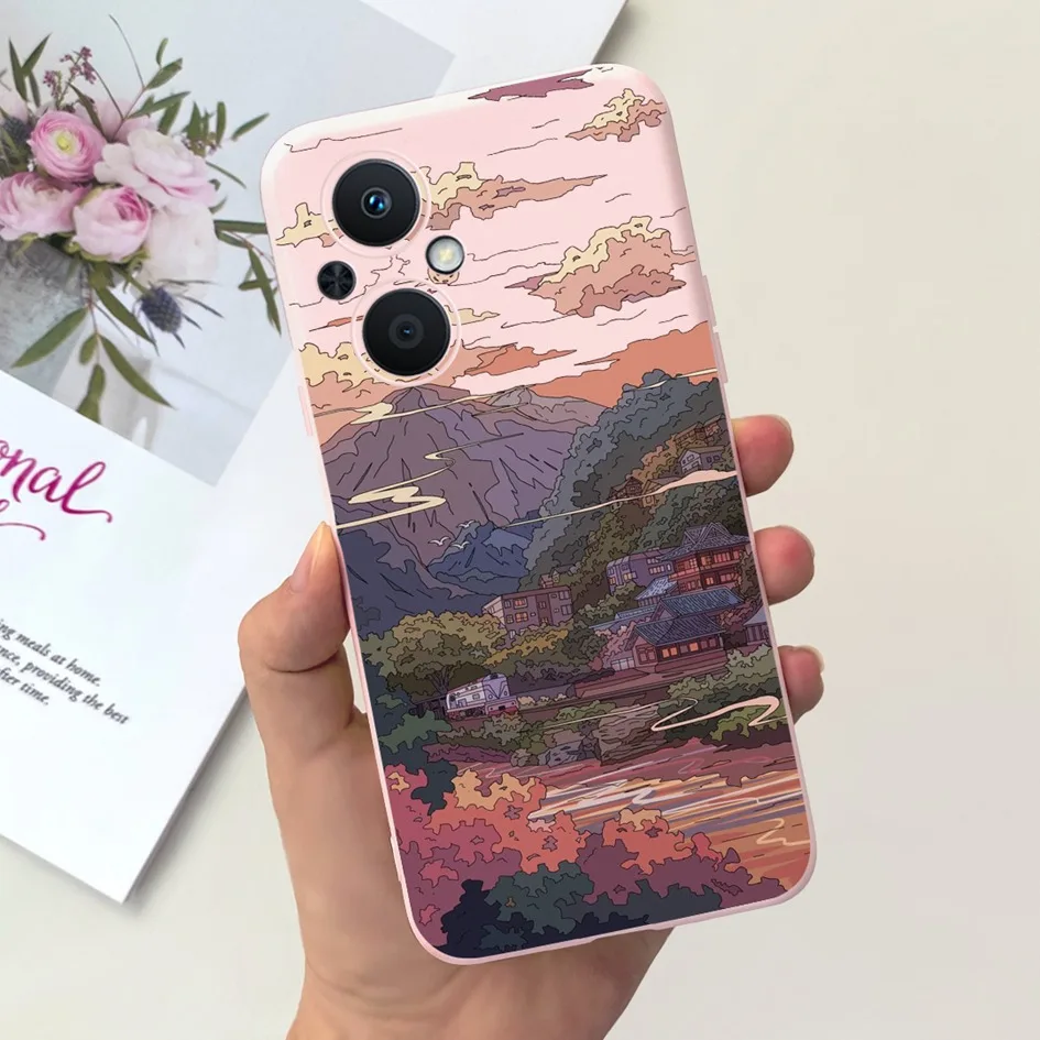 Funda de silicona blanda para OPPO Reno 7 Lite, cubierta de dibujos animados pintada a la moda, parachoques, CPH2343 - imagen 4