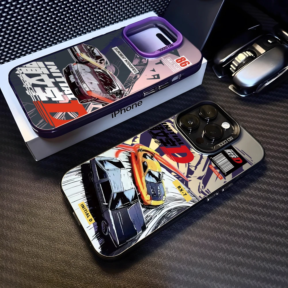 Funda de teléfono inicial D AE86 para Samsung Galaxy S25 S24 S23 S22 S21 FE S20 Ultra Plus 5G Note 20 10 cubierta dura plateada mate - imagen 2